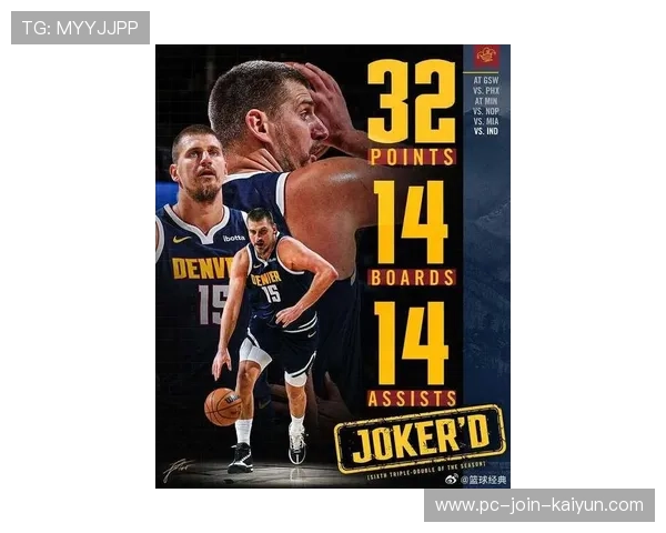 约基奇高位助攻内线稳稳命中，掘金扩大领先